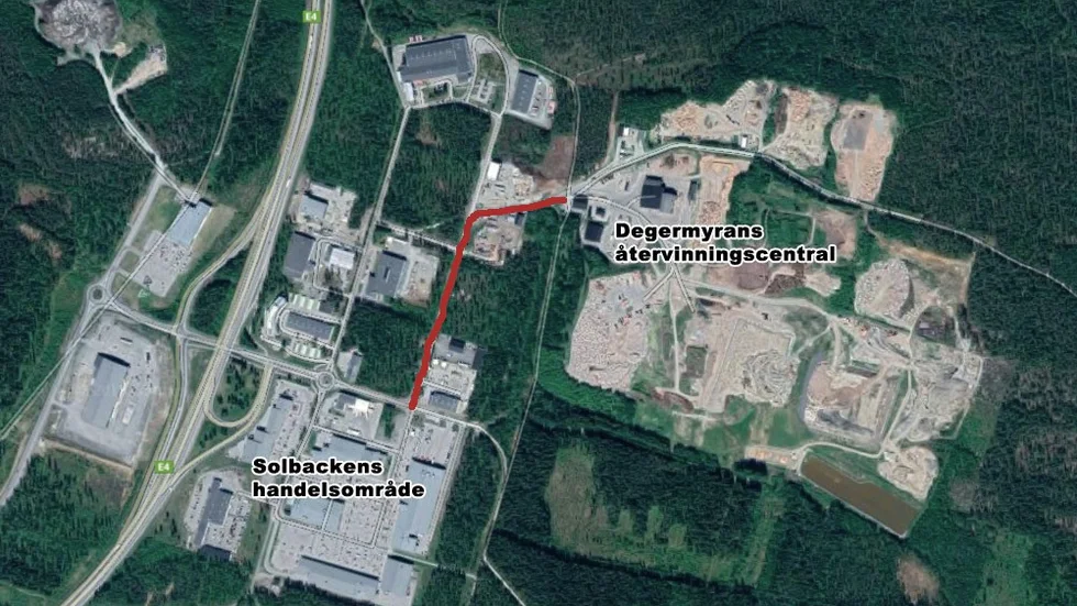 Vid klockan halv fyra idag sträckte sig kön förbi korsningen mellan Servicegatan och Solbacksvägen.