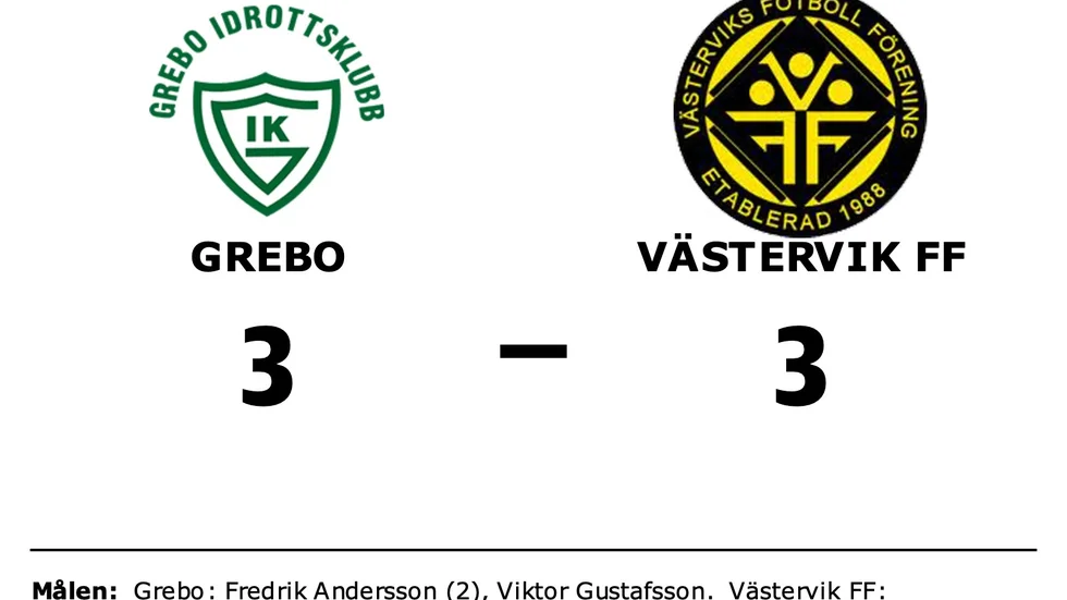 Grebo IK spelade lika mot Västerviks FF