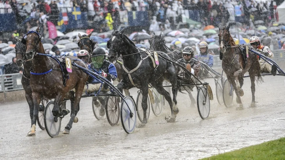 Elitloppet, försök 1, på Solvalla på söndagen. Foto: Scanpix