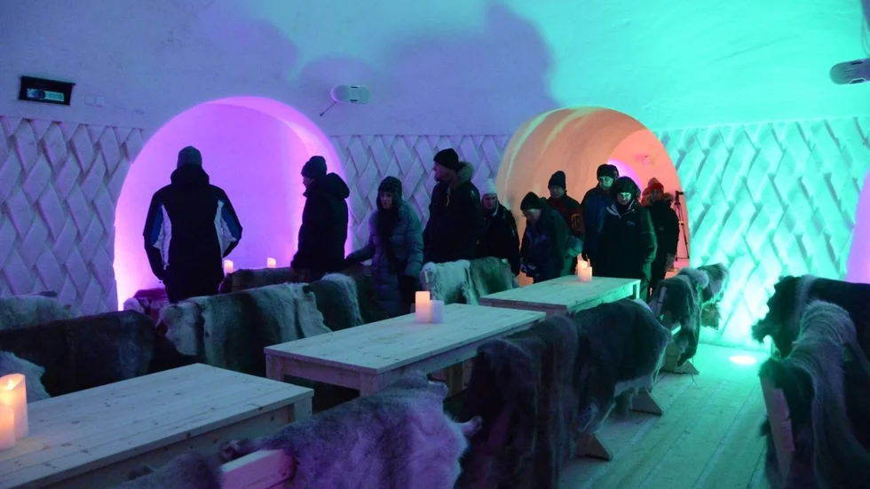 Iglootel, igloohotellet som nyligen invigdes, ligger i Abborrträsk. Något som SVT:s Landet runt inte berättade i sitt inslag i söndags om anläggningen. Foto: Sofie Abrahamsson