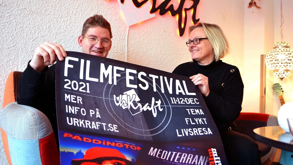 Peter Andersson och Catrin Andersson är med och arrangerar Urkrafts Filmfestival.
