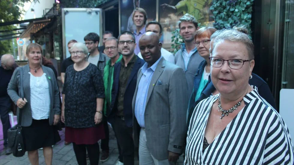 Mia Sköld och Miljöpartiet på valvakan.