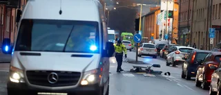 Störningar i citytrafiken – bilist rammade rödljus