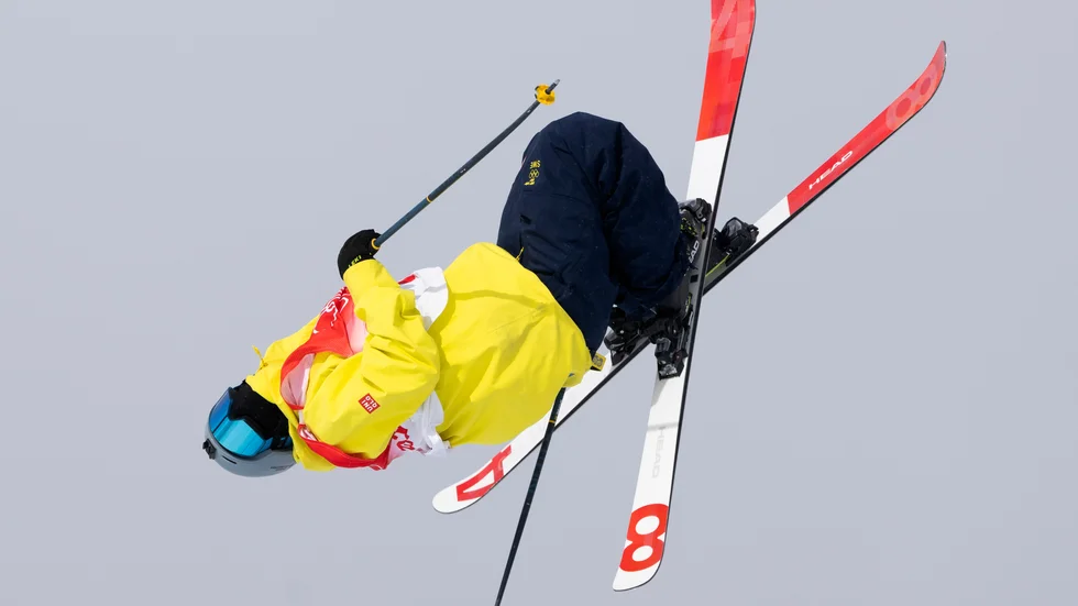 Jesper Tjäder i OS-tävlingen i slopestyle. Arkivbild.