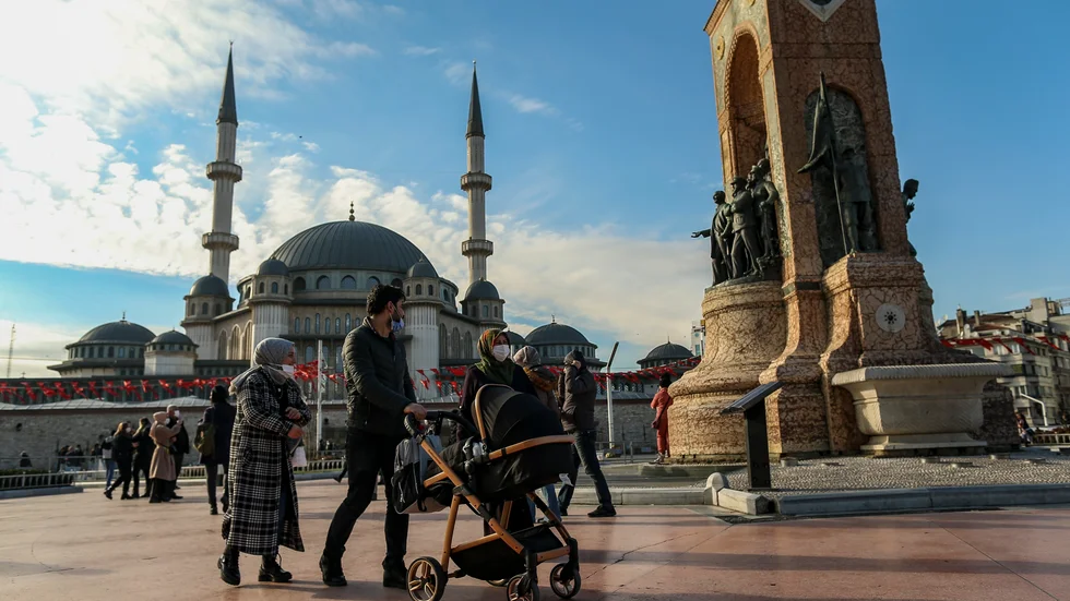 Taksim-torget i centrala Istanbul. Arkivbild.