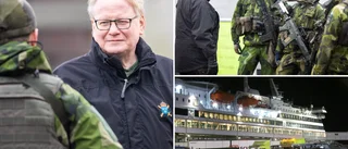 Försvarsministern träffade soldater på ön: "Vi vill inte bli tagna på sängen om något negativt skulle inträffa"