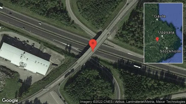 Lastbil stillastående på E18
