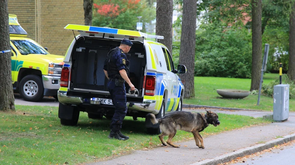 En stor polisinsats sattes in i området efter larnet om att en man skjutits. 