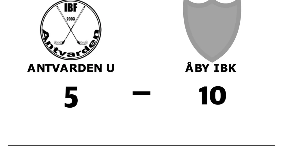 IBF Antvarden U-lag förlorade mot Åby IBK Ungdom U