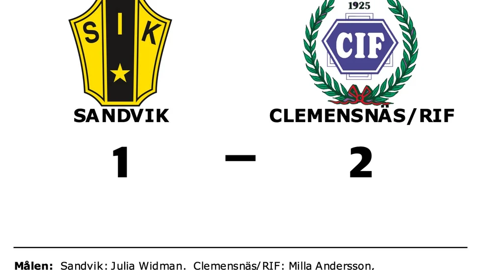 Sandviks IK förlorade mot Clemensnäs IF/ RIF