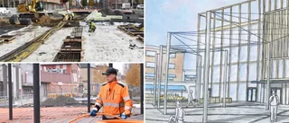 Nya torget görs vid kulturhuset: Kilometervis med slang ska hålla värmen
