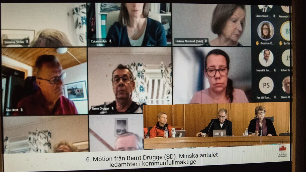 SD:s Anders Drugge i Boden motionerade om en minskning av antalet kommunfullmäktigeledamöter.