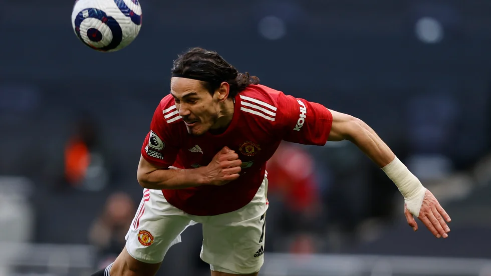 Edinson Cavani var högst delaktig i Uniteds seger mot Tottenham – bland annat genom ett snyggt nickmål.