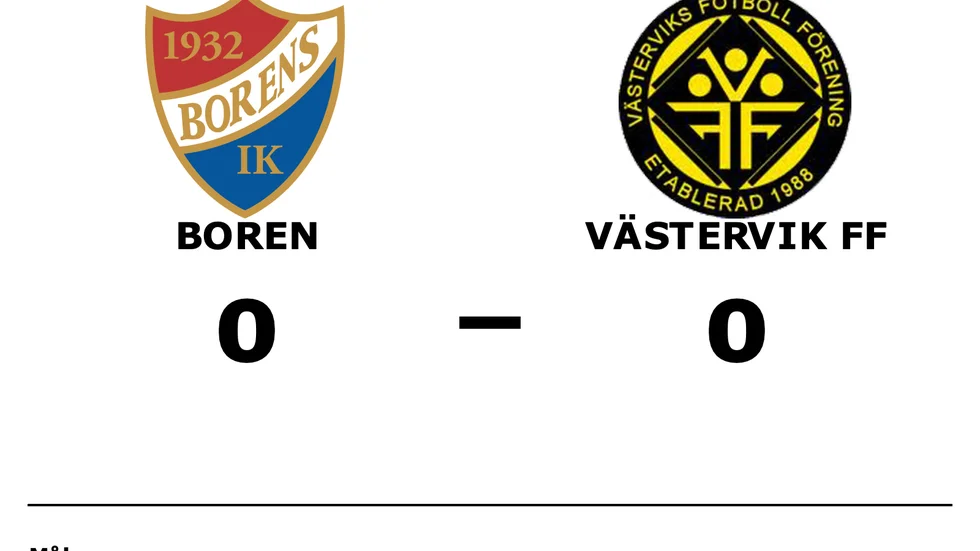 Boren spelade lika mot Västervik FF