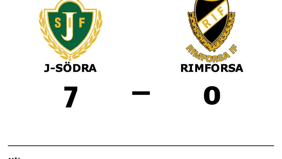 Jönköpings Södra IF vann mot Rimforsa IF