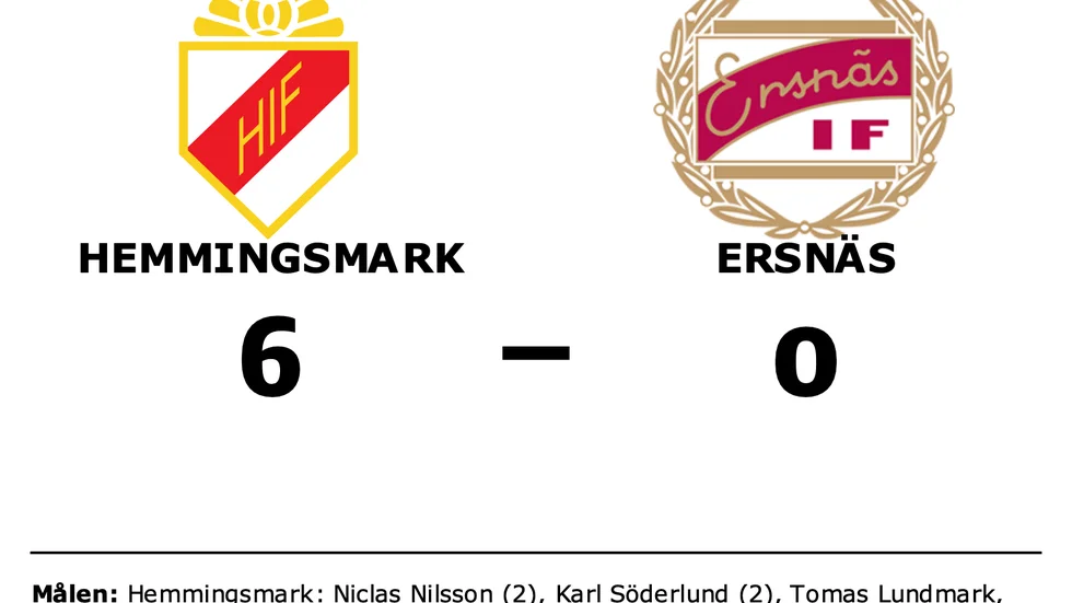 Hemmingsmark vann mot Ersnäs