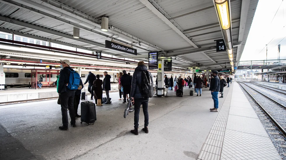 Färre resenärer på spåren under pandemin. Arkivbild.