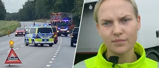 Föraren Amelias potatislast fattade eld: "Blev en smäll och sedan eldslågor"