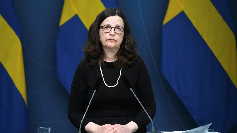 Utbildningsminister Anna Ekström (S) fick svara på frågor i utbildningsutskottet om hanteringen av Pisaundersökningen. Bilden är från den pressträff ministern höll efter det att Riksrevisionens kritiska rapport publicerats.