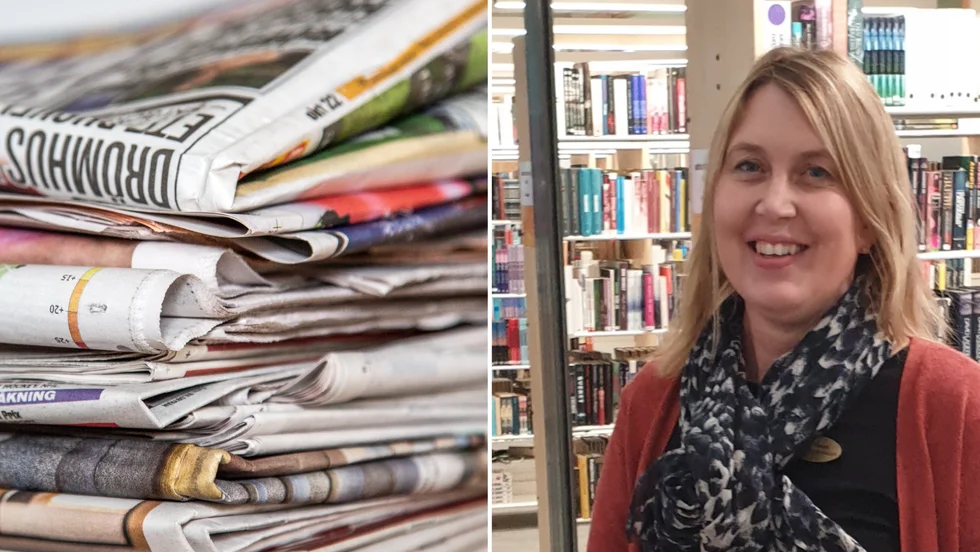 "Vi har jobbat med tidningen som fenomen. Många är ovana vid papperstidningen och jag tycker att det finns ett värde i den", säger Sara Eriksson, lärare vid Nyköpings högstadium.