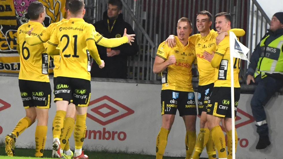 Elfsborg jublar efter Leo Väisänens mål på Stora Valla.