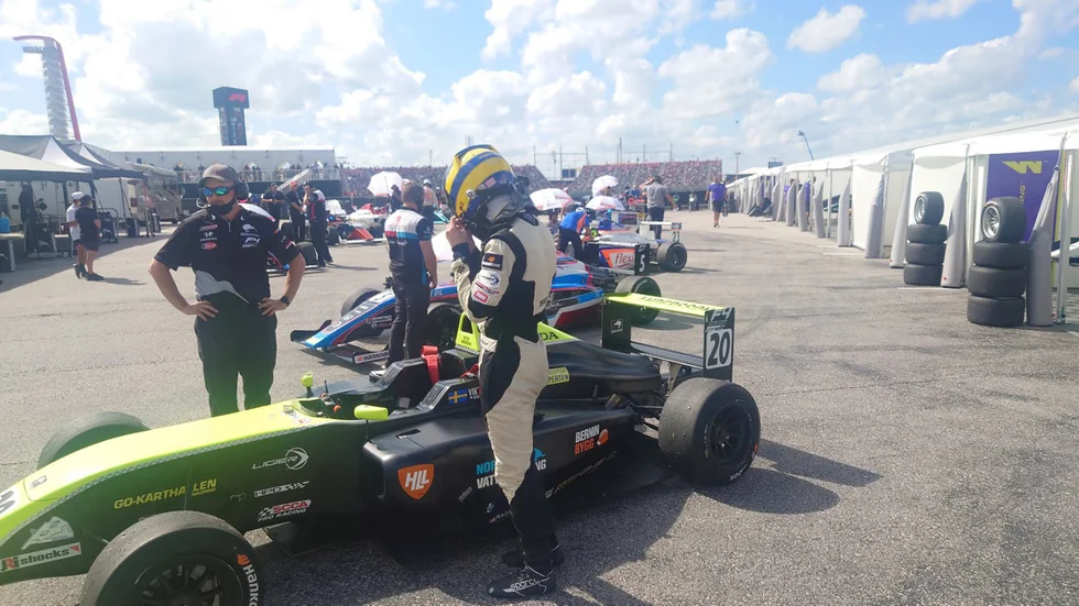 Viktor Andersson fick avsluta sin säsong i Formel 4 inför hundratusentals åskådare på Circuit of the Americas i Texas.