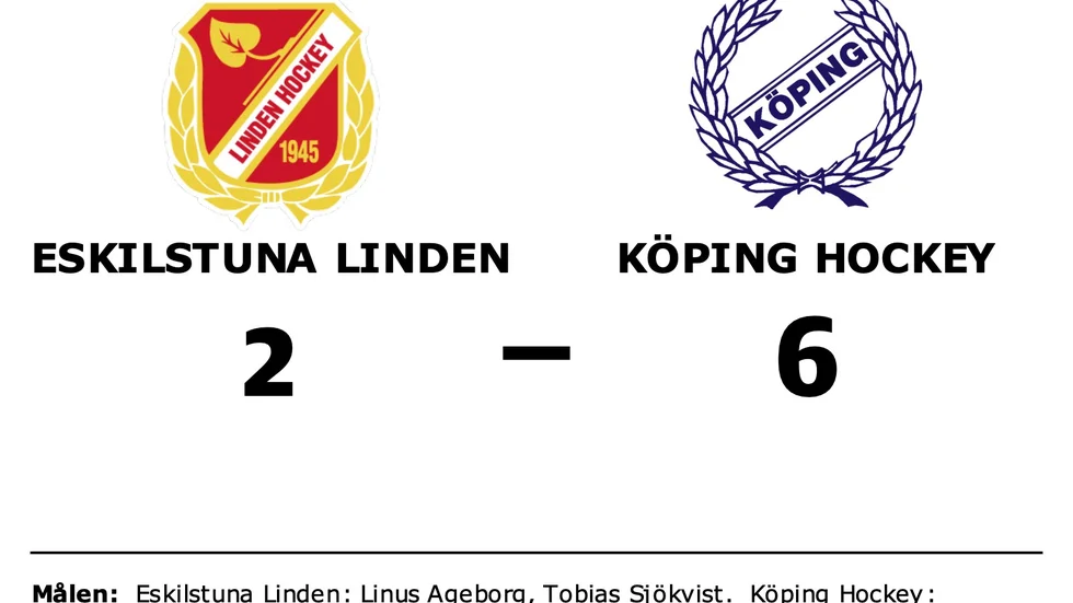 Eskilstuna Linden Hockey förlorade mot Köping HC