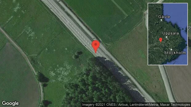 Stopp på väg 70 på grund av trafikolycka med flera fordon