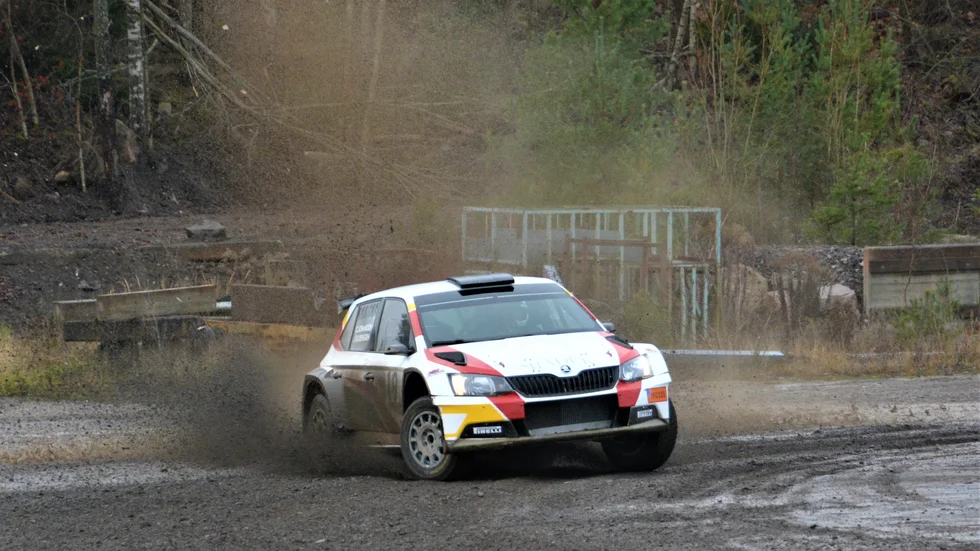 Eskilstuna MK:s Johan Rudengren tog hem årets finaltävling i Eskilstuna Sprintcup tillsammans med Flens MS Christer Johansson i sin Skoda Fabia R5.