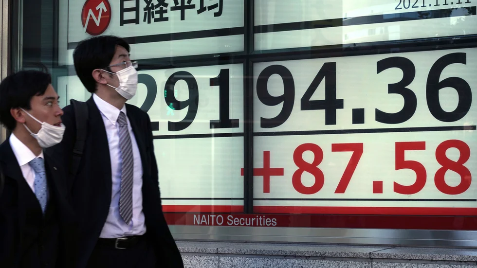 Tokyobörsens Nikkei|225-index stängde på plus. Arkivbild.