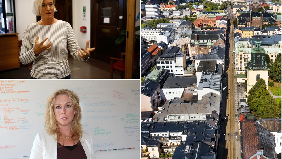 Eva-Britt Sjöberg (KD), ordförande i arbetsmarknads- och vuxenutbildningsnämnden, och Pernilla Thott Ljung, arbetsmarknads- och vuxenutbildningsdirektör i Norrköping, förklarar överskottet på 75 miljoner kronor.
