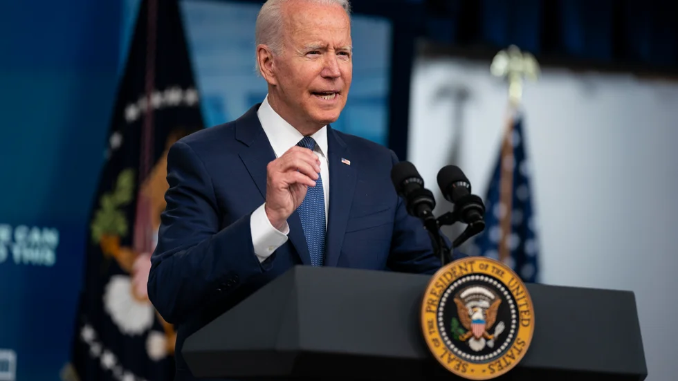 USA:s president Joe Biden uppmanar amerikanerna att vaccinera sig.