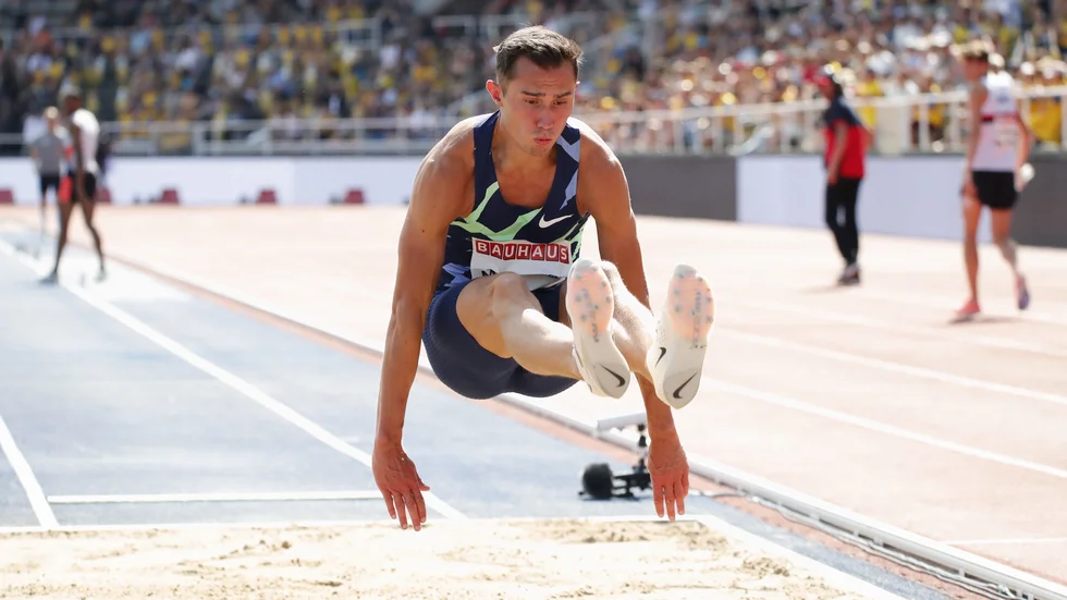 Thobias Montler satte personbästa, 8,23 meter, i Stockholms Diamond League-gala.
