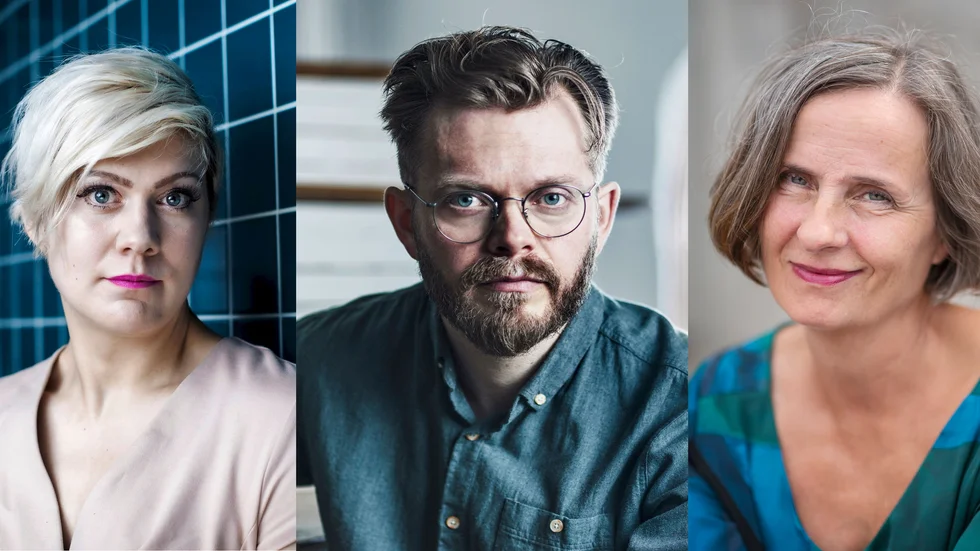 Linn Spross, Anders Teglund och Susanna Alakoski är alla aktuella med nya arbetarskildringar. Arkiv- och pressbilder.
