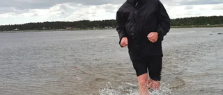 Sommarträning på Pite havsbad – även om vädret inte är det bästa