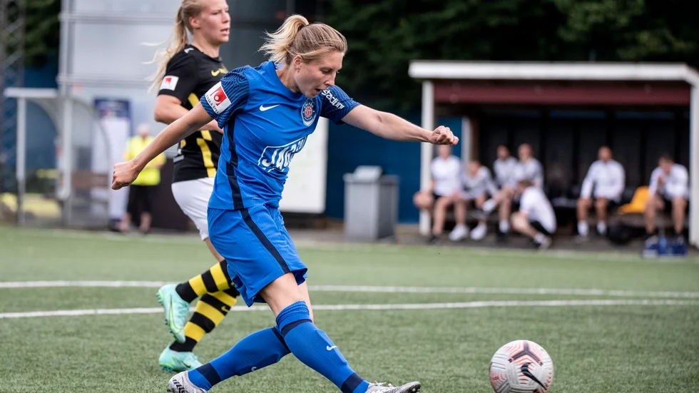 Fanny Andersson har prickat in tre bollar för Eskilstuna under vårsäsongen