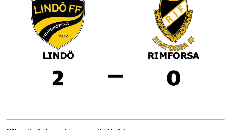 Lindö vann mot Rimforsa