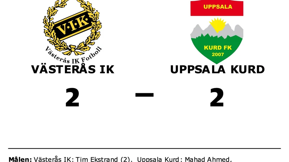 Västerås IK spelade lika mot Uppsala-Kurd FK