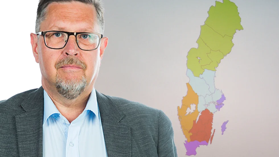 "Det behövs inte 21 regionstyrelser och 21 regiondirektörer för att sköta den svenska hälso- och sjukvården", anser NSD:s Olov Abrahamsson.