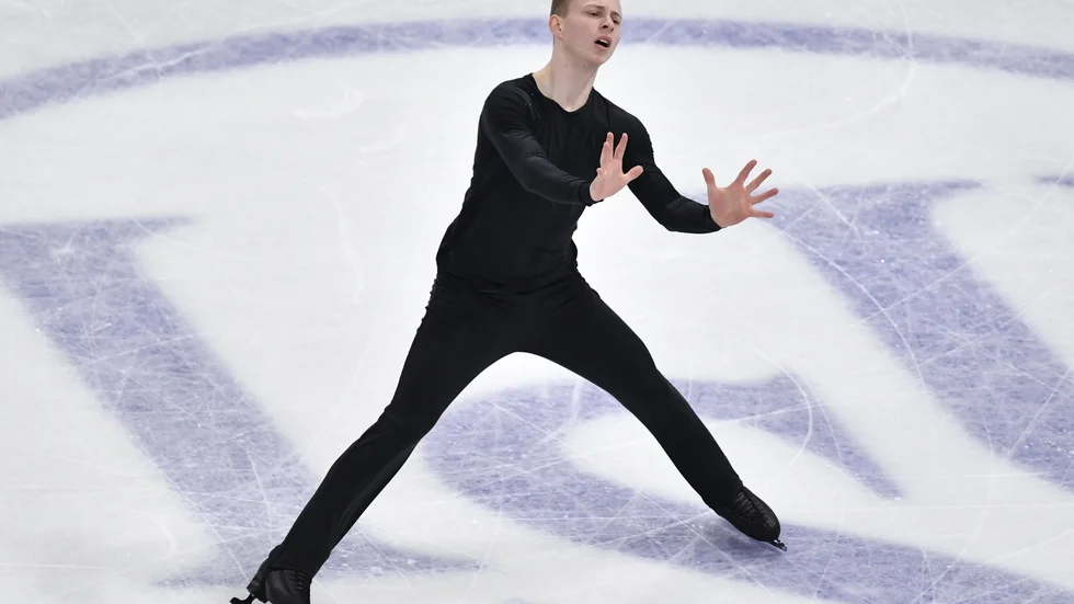 Nikolaj Majorov under VM i Globen.