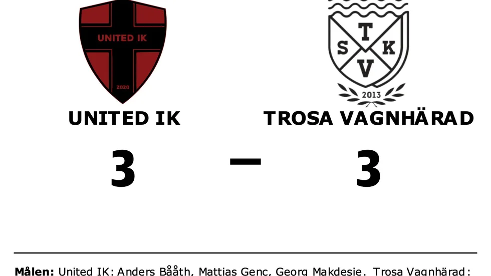 United IK Nordic spelade lika mot Trosa-Vagnhärad SK