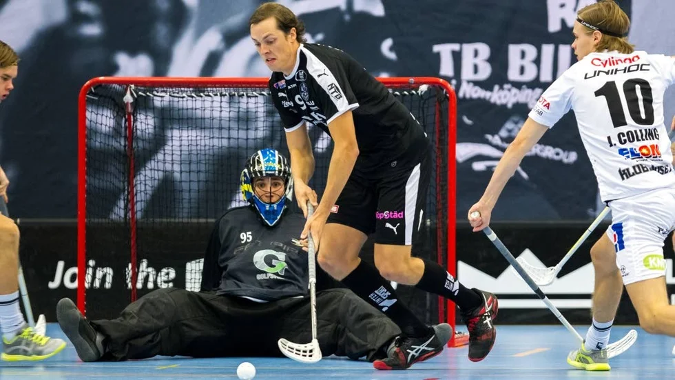 Joakim Marcus gjorde två mål för Åby Oilers. 