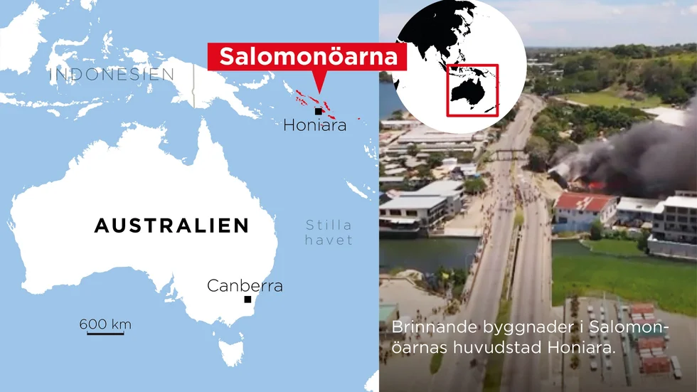 Här ligger Salomonöarna.