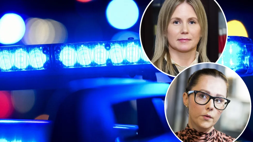 Åklagare Moa Ejnestrand (överst) yrkade på fängelse i ett år och sex månader för det åtalade pappan. Advokat Carolina Nilsson menade att det olaga frihetsberövandet ska ogillas.