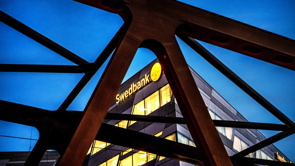 Swedbank backade på Stockholmsbörsen. Arkivbild.