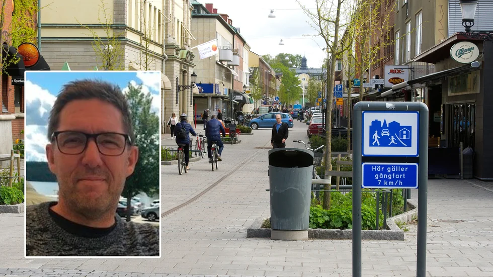 Under året kommer största delen av Östra Storgatan i Nyköping att stängas av för biltrafik. Björn Fredlund (S), ordförande i miljö- och samhällsbyggnadsnämnden i Nyköpings kommun.