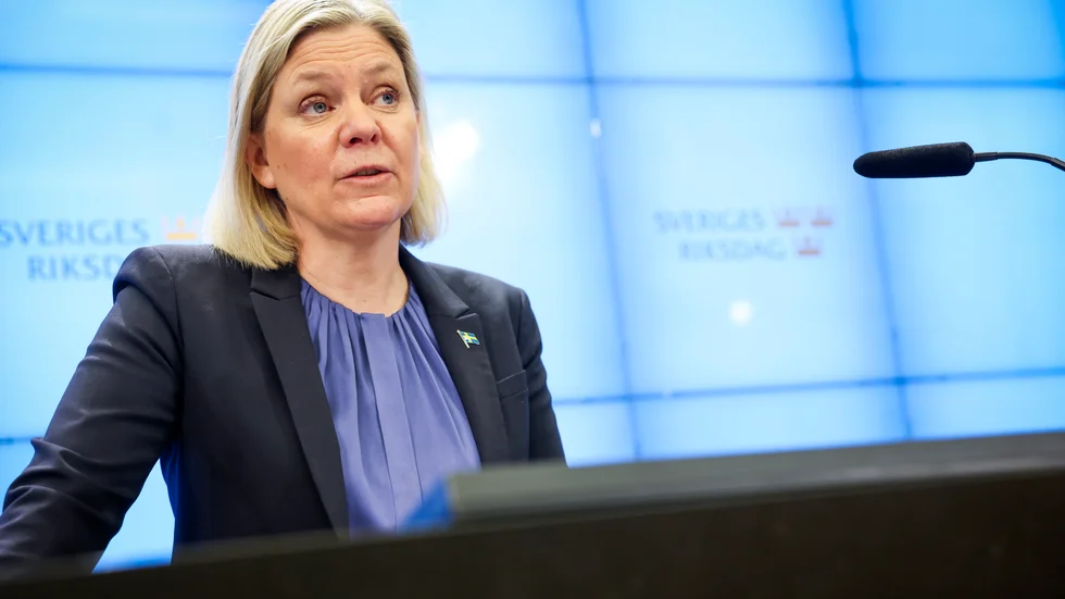 Statsminister Magdalena Andersson (S).