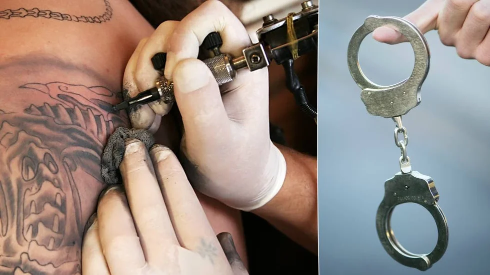 Paret stoppades på väg till tatueraren.