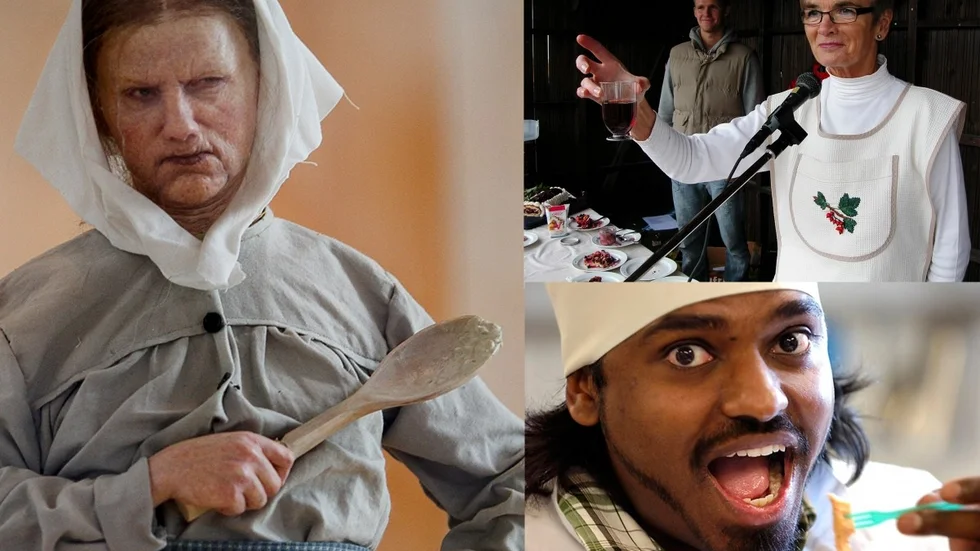 Personerna som syns i kollaget är Ulrika Eleonora Lindström, mejerskan bakom Burträskosten, Ella Nilsson, matlandetambassadör och Erik Brännström, även kallad "den vilda kocken".