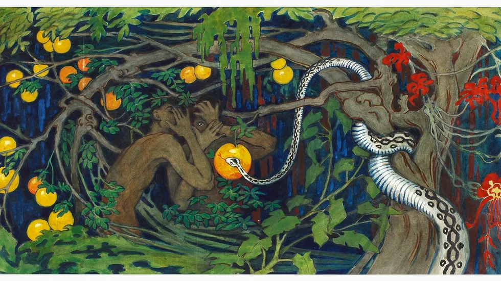 "Syndafallet"/"Förbjuden frukt" av Tyra Kleen från 1915.